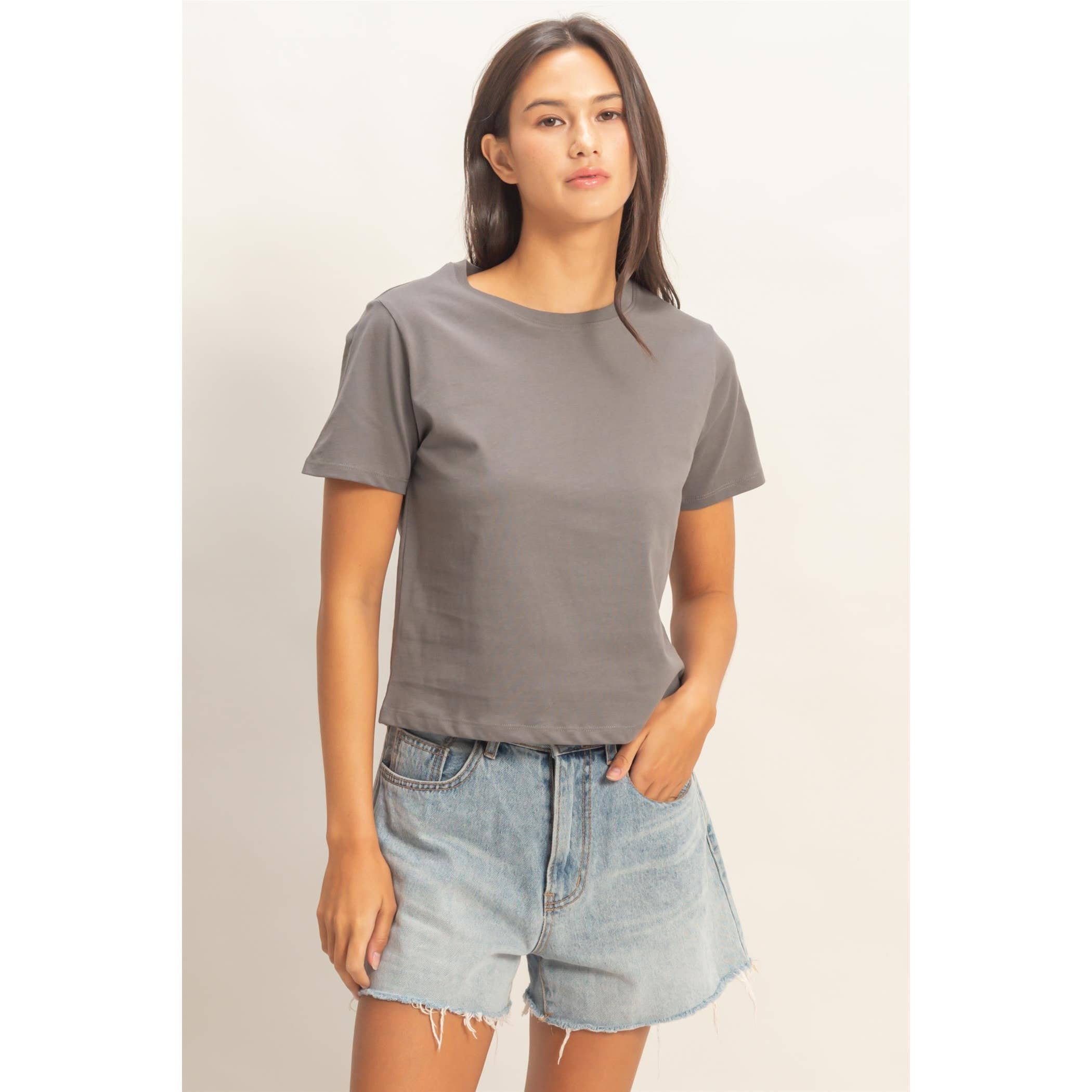 Crew Neck Cotton T-Shirt