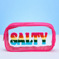 6-Piece Set SALTY Clear Cosmetic Bag Bundle ( $36 Value )