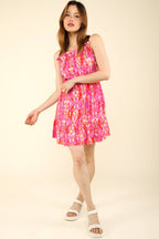 Multi Color Printed Summer Mini Dress
