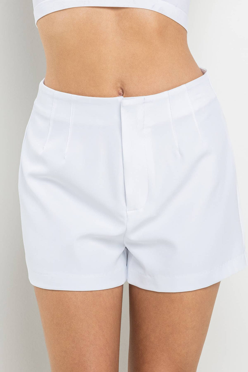 6116- SOLID HIGH WAIST SHORTS