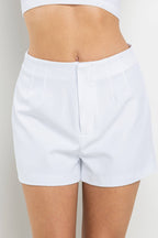 6116- SOLID HIGH WAIST SHORTS