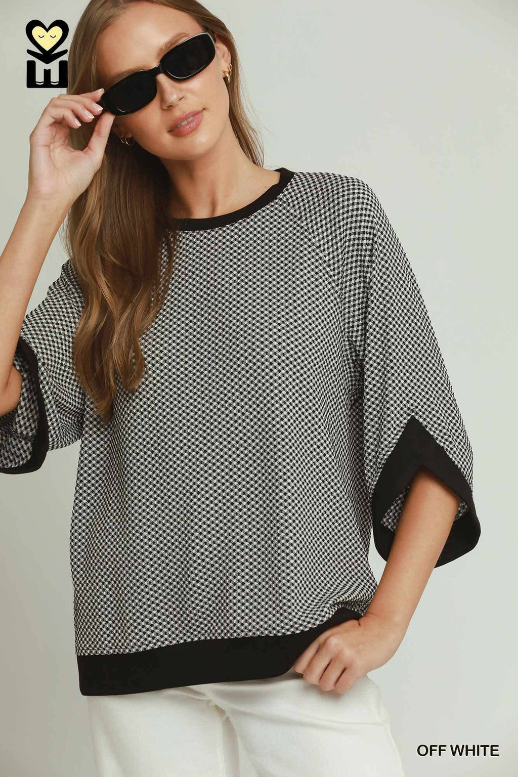 Textured Knit Raglan Sleeve Top
