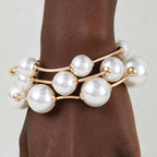 Classic Pearl Stone Beaded Tube Bracelet