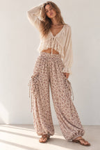 BOHO FLORAL CARGO PANTS