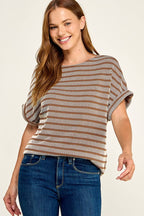 Stripe Rib Top