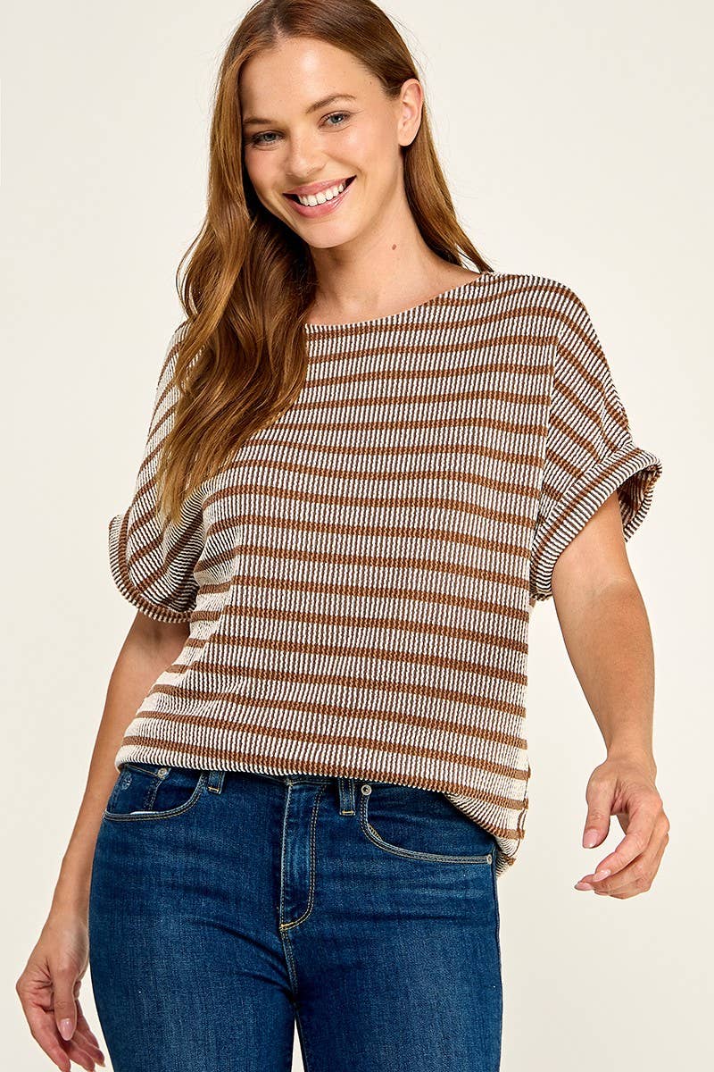 Stripe Rib Top