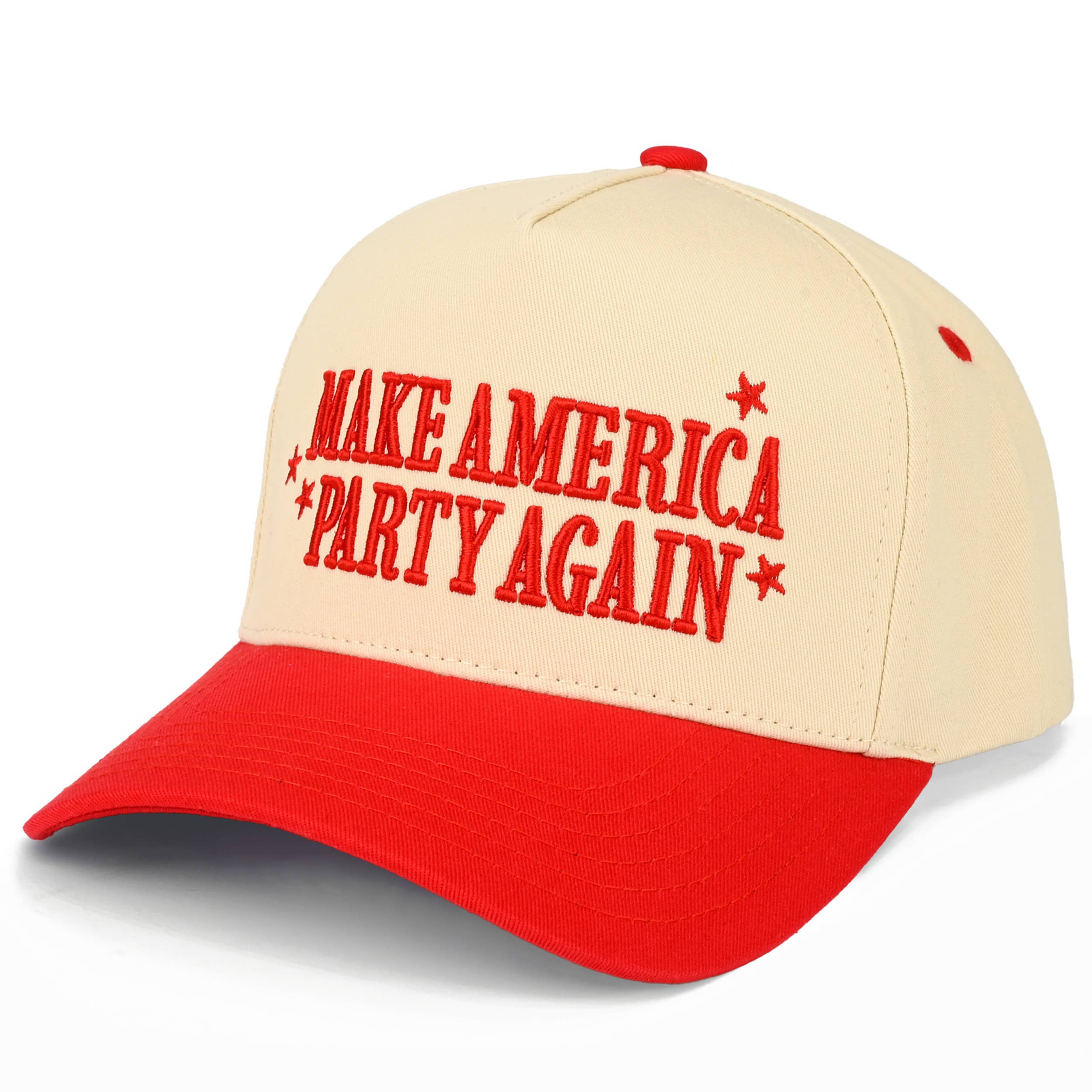 MAKE AMERICA PARTY AGAIN Letter on Two Tone Trucker Hat