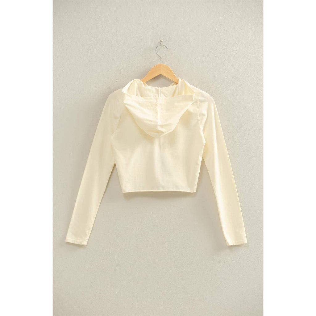 Zip Up Cropped Hoodie