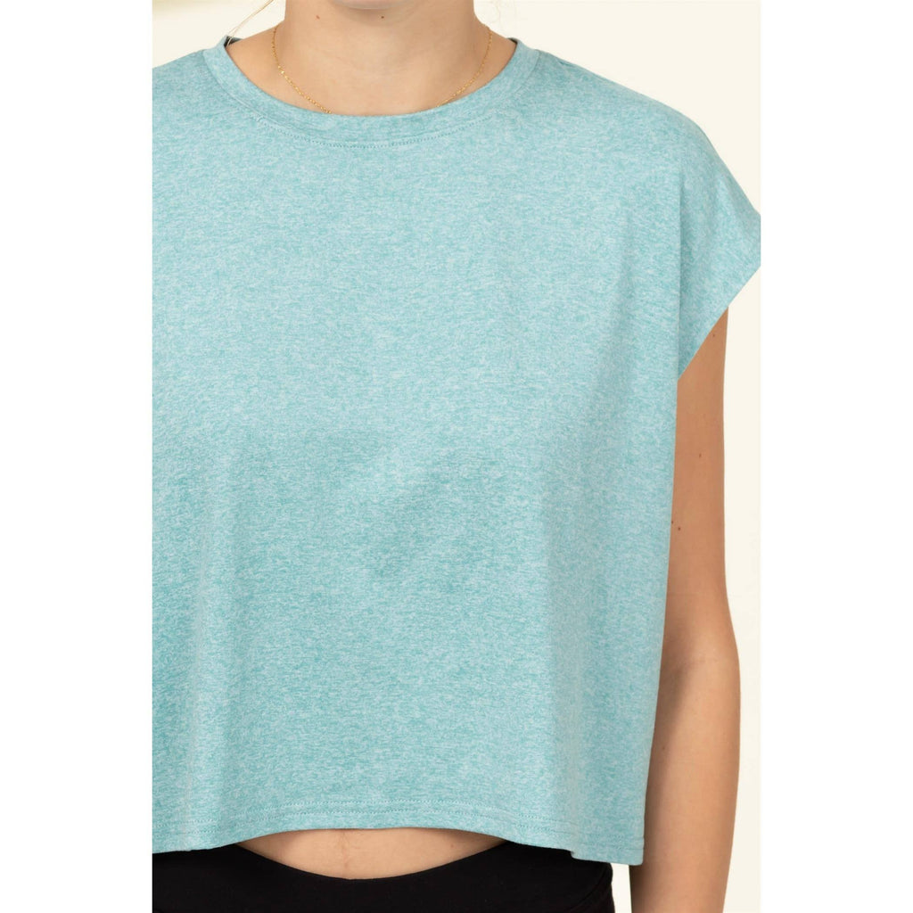 Crew Neck Cropped Top
