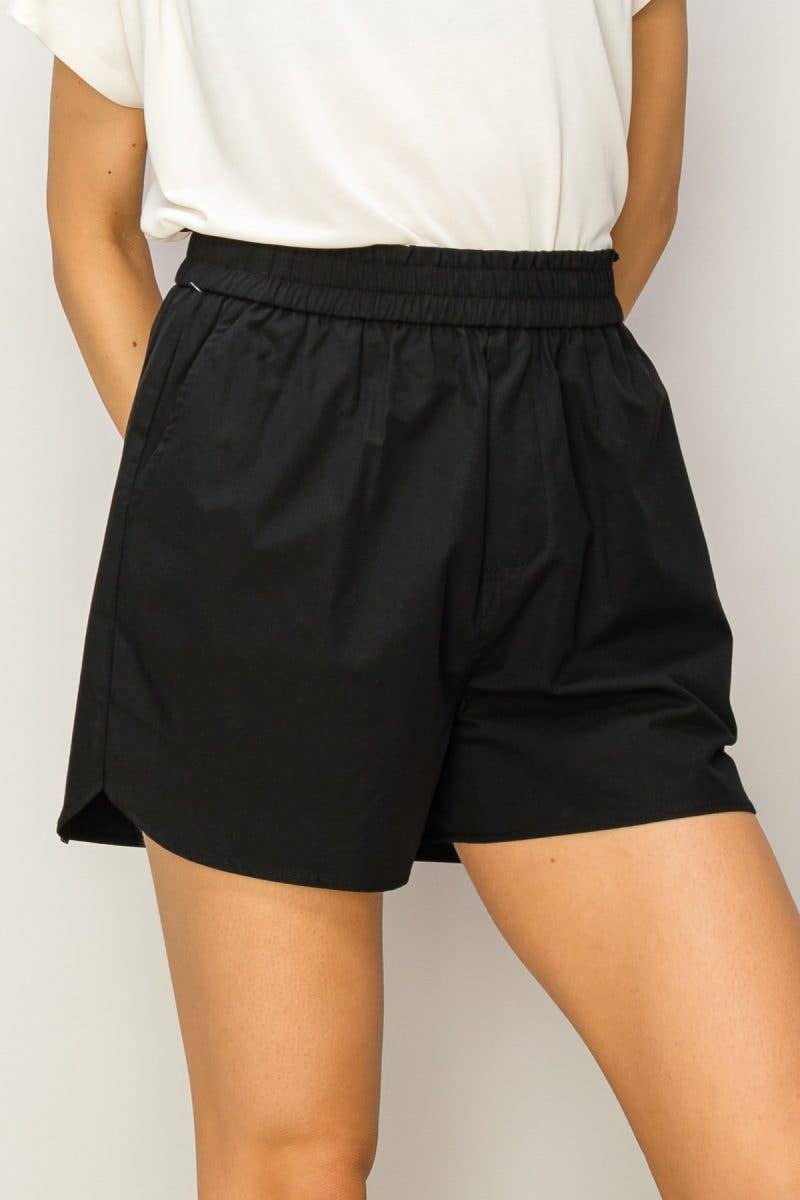 Poplin High Waist Shorts