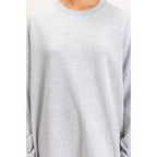 Acid Wash Crew Neck Long Sleeve Sweatshirt