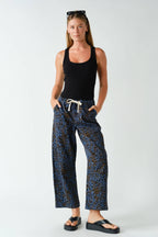 Leopard Lounge Wide-Leg Pants