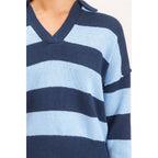 Rugby Stripe Polo Sweater