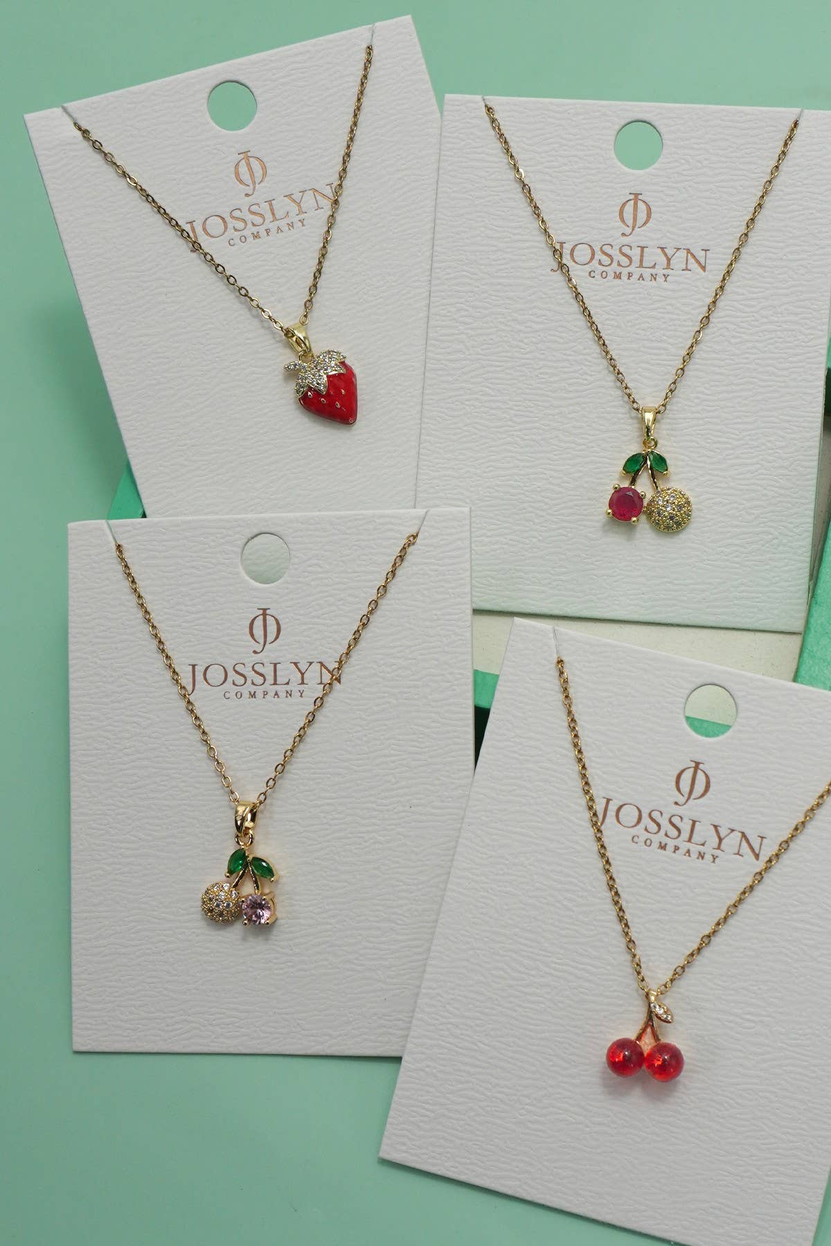 18K STAINLESS STEEL STRAWBERRY NECKLACE