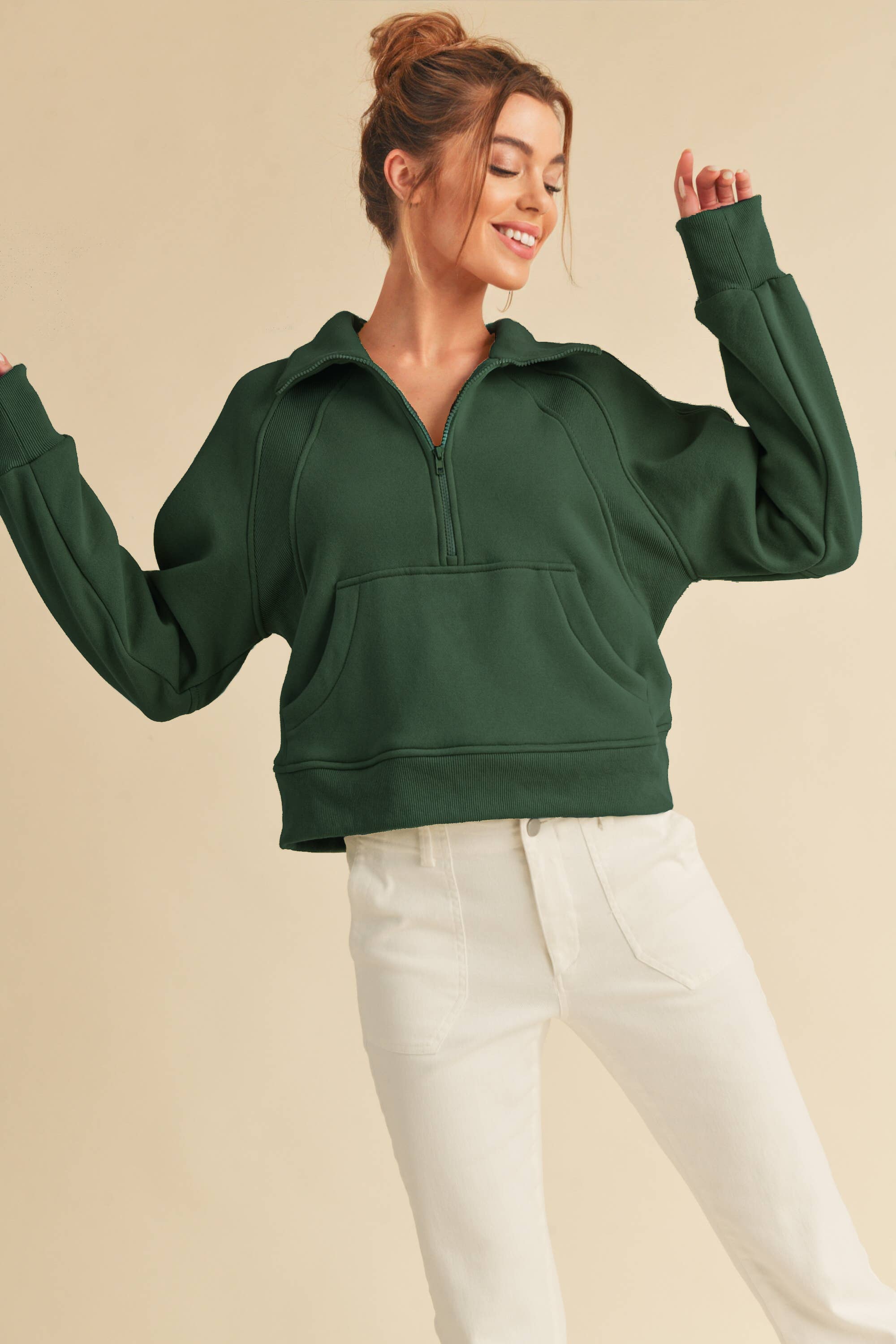 950CK Dove Funnel Neck Half Zip 6