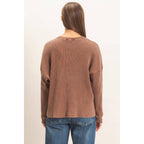 Mineral Wash Waffle Long Sleeve Top