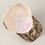 Kiss Me Cowboy Embroidery Two-Tone Cap