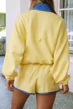 Colorblock Pullover + Shorts Set