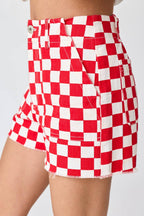 Red Checkered Shorts