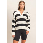 Rugby Stripe Polo Sweater