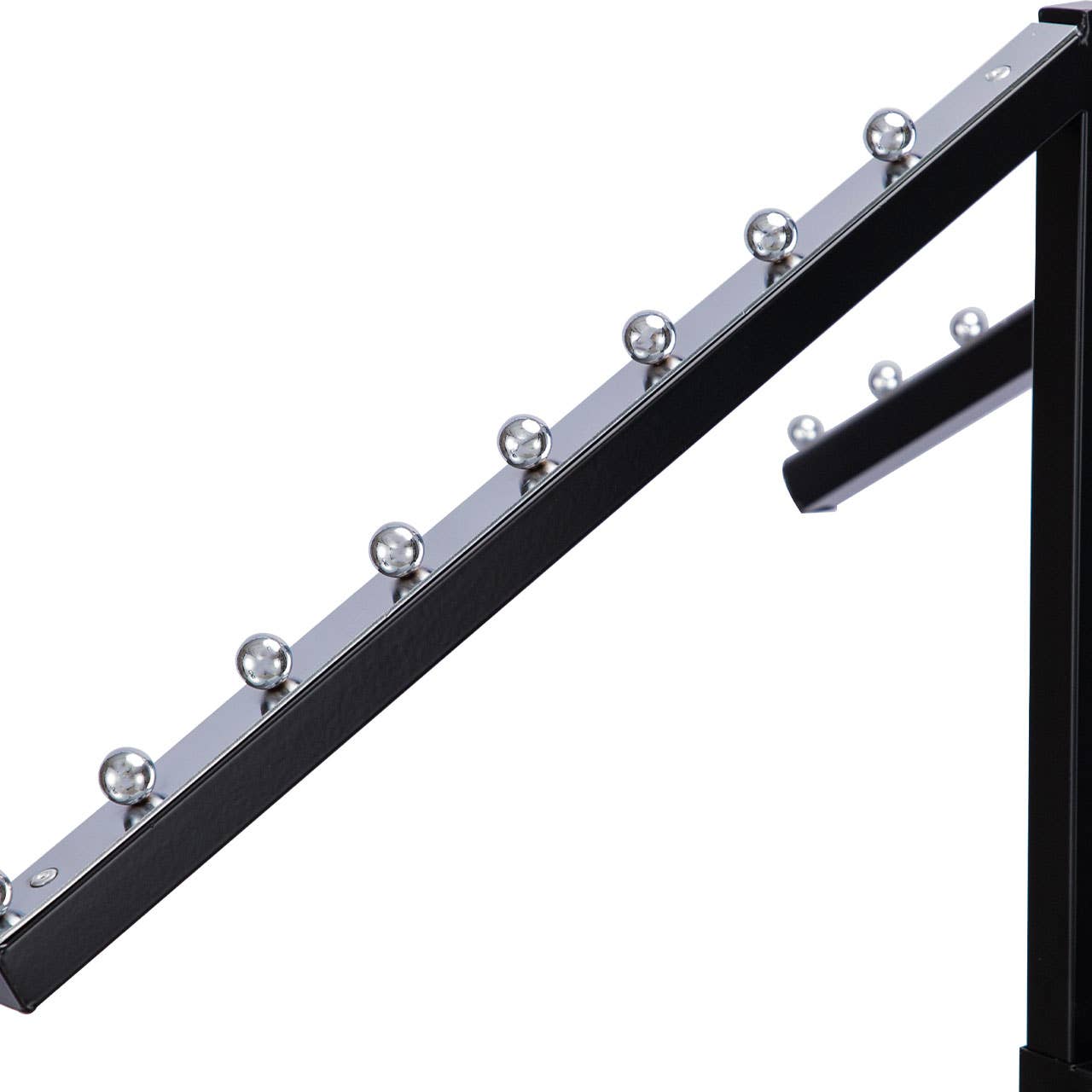 4-Way Black Clothing Rack With Slant Arms