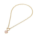 Heart Charm Pendant Toggle Necklace