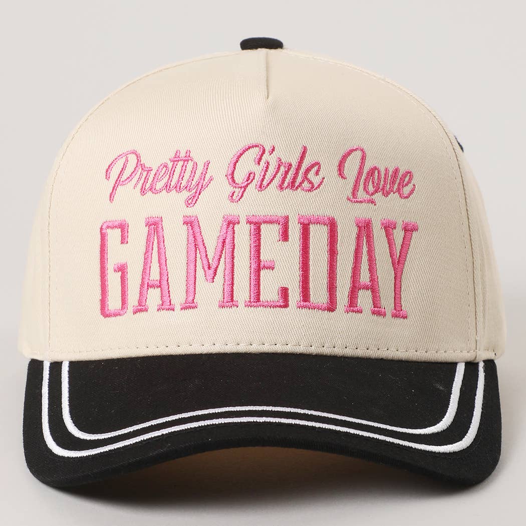 PRETTY GIRLS..Embroidery Double Stitch Trucker Hat