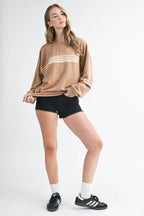9150GK Retro Ombre Stripe Graphic Sweatshirt