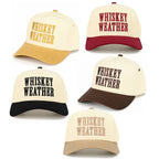 C.C WHISKEY WEATHER Embroidered Letter Two Tone Trucker Hat