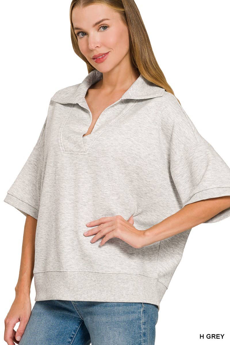 Scuba Collared Short Sleeve Pullover