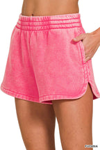 Elastic Waistband Dolphin Shorts