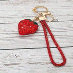 Fest Bling Studded Strawberry Strap Keychain / Bag Charm / Phone Charm