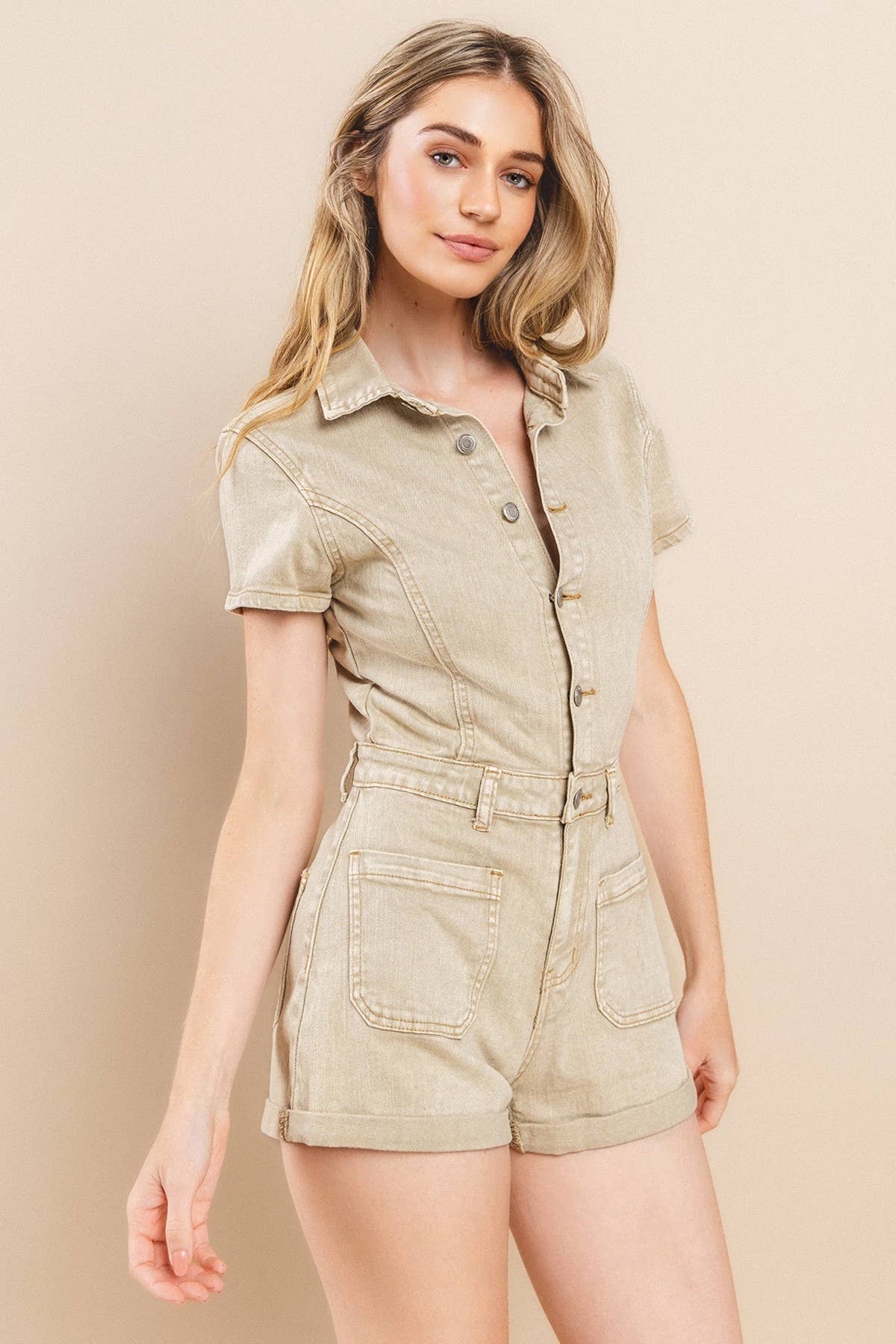 Amanda Denim Romper