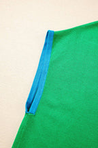 Contrast Trim Crewneck Short Sleeve Sweater