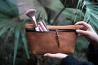 Personalized Leather Make Up Bag, Perfect Bridesmaid Gift, Makeup Organizer, Cosmetic Bag, Makeup Case, Make Up Bag Gift for Women, Personalized Makeup Bag