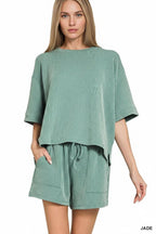 Rib Tee & Shorts 2pc Set