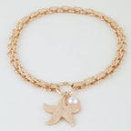 Hammered Starfish Pendant Toggle Chain Necklace