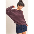 Chenille Crew Neck Sweater