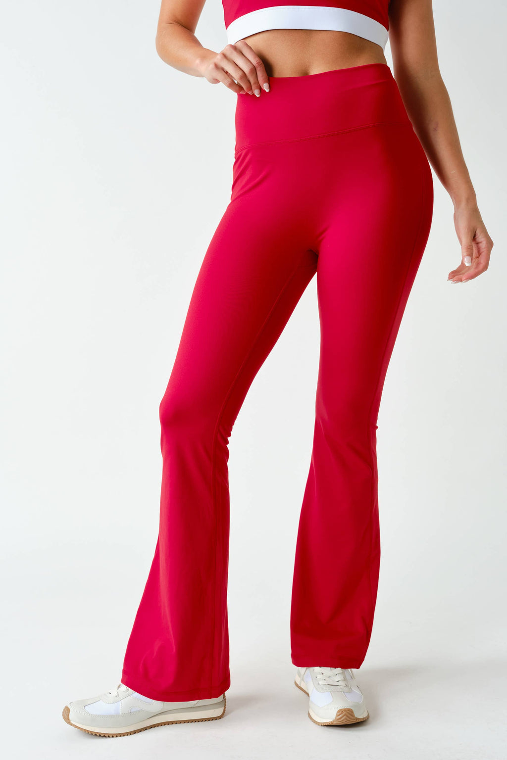 Venice Seamless-Front Flare Pants