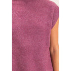 Sleeveless High Neck Sweater