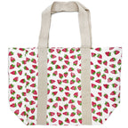 Handcrafted Canvas Bag with Block-Printed Strawberries