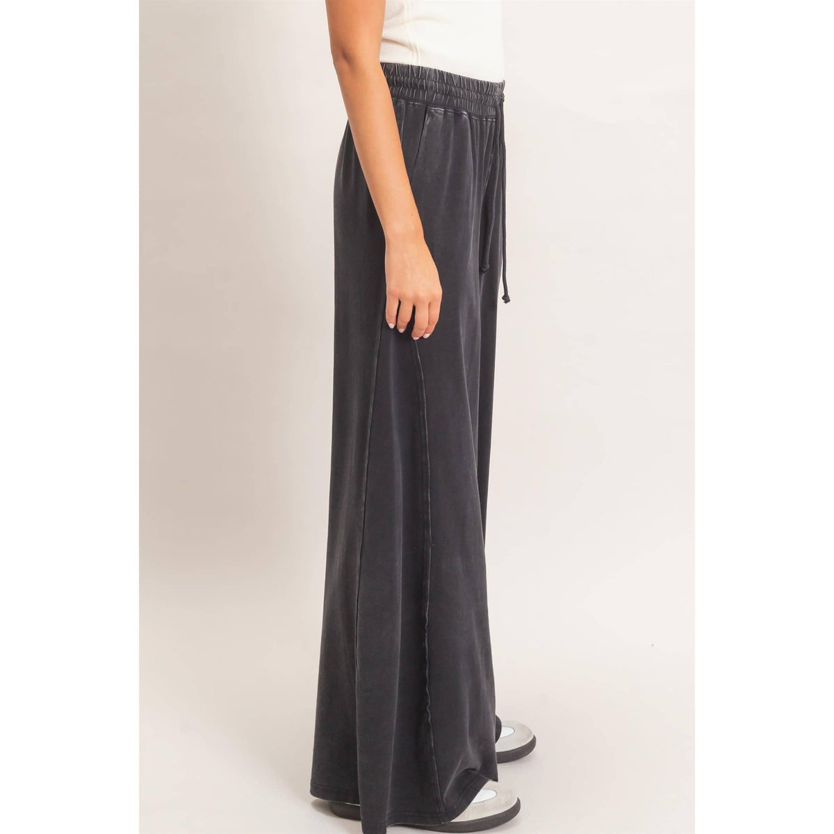 Wide Leg Mineral Wash Pants