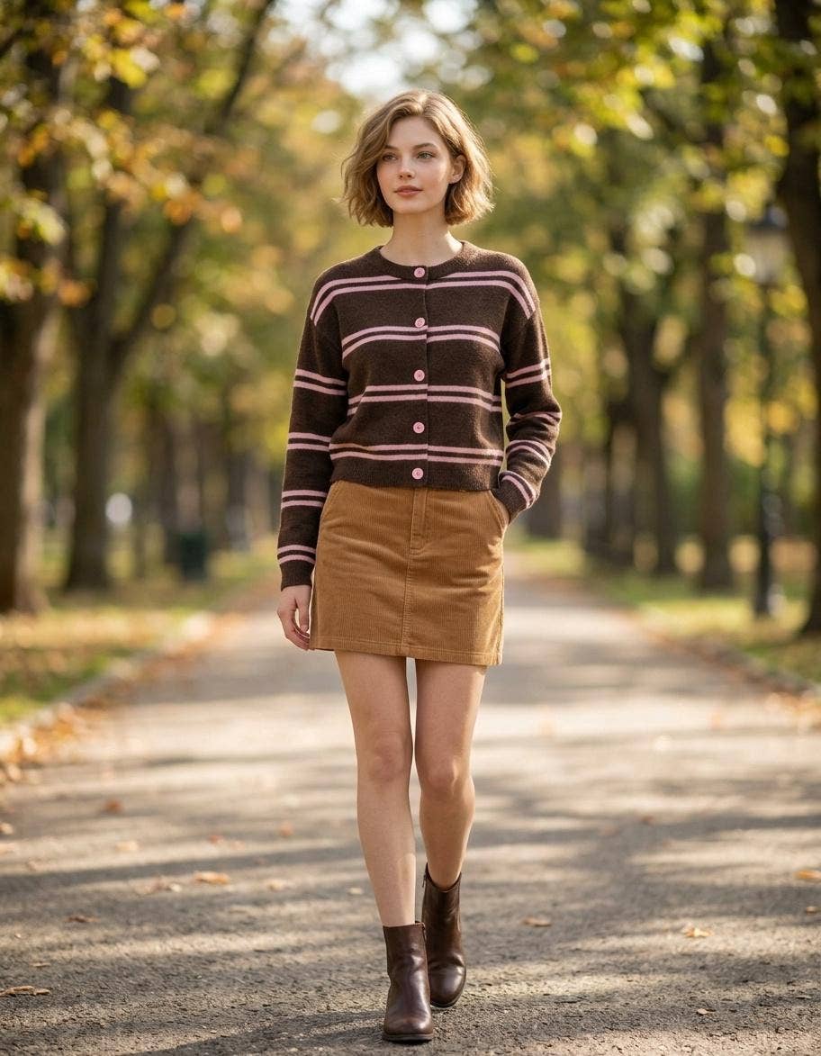 Striped Sweater Cardigan