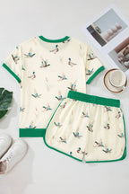 PRETTY BASH Mallard Colorblock Trim & Short Set