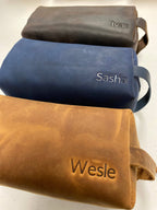 Personalized Leather Dopp Kit & Toiletry Bag, Customized Groomsmen Gift Toiletry Bag, Monogrammed Mens Toiletry Bag, Gift for Him
