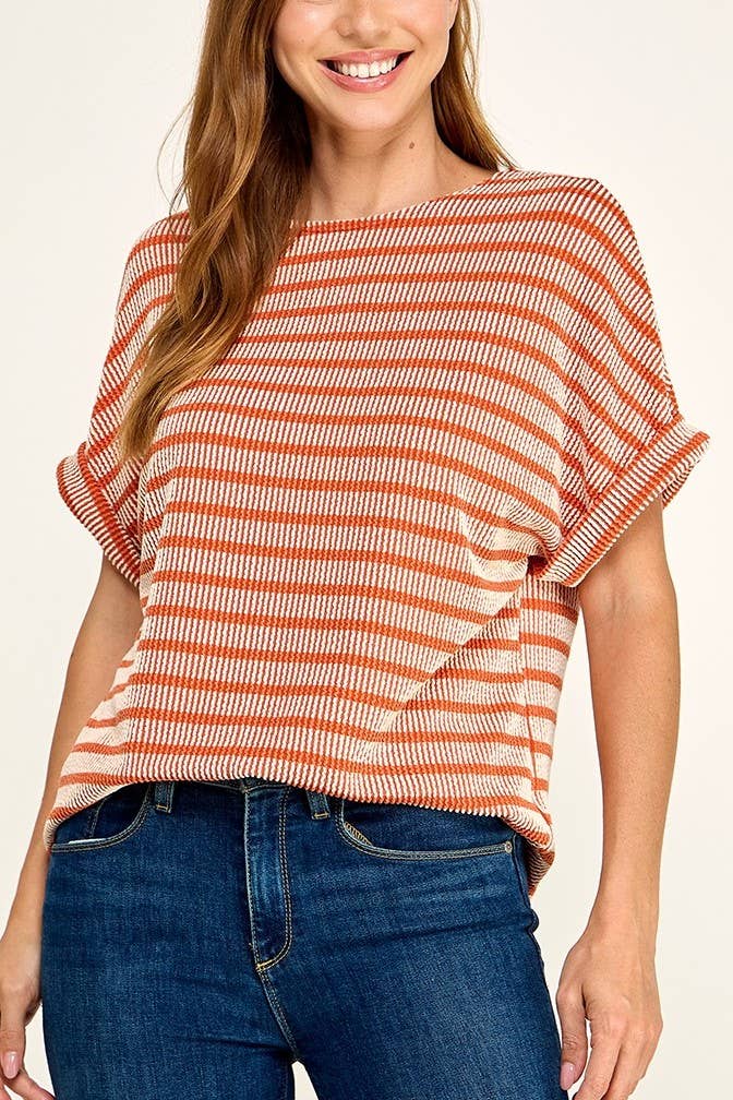 Stripe Rib Top