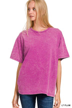 `Vintage Wash Oversize Cotton Tee