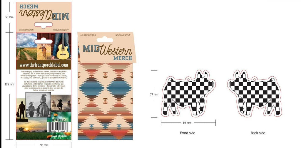 Fest Checkerboard Show Pig Air Freshener
