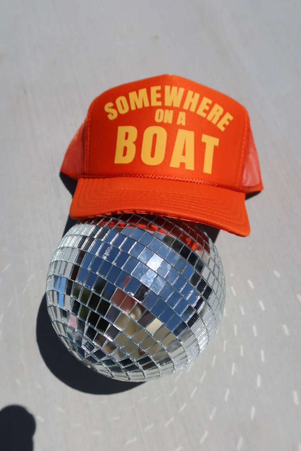 Somewhere on a  Boat Foam Trucker Hat