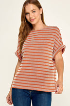 Stripe Rib Top